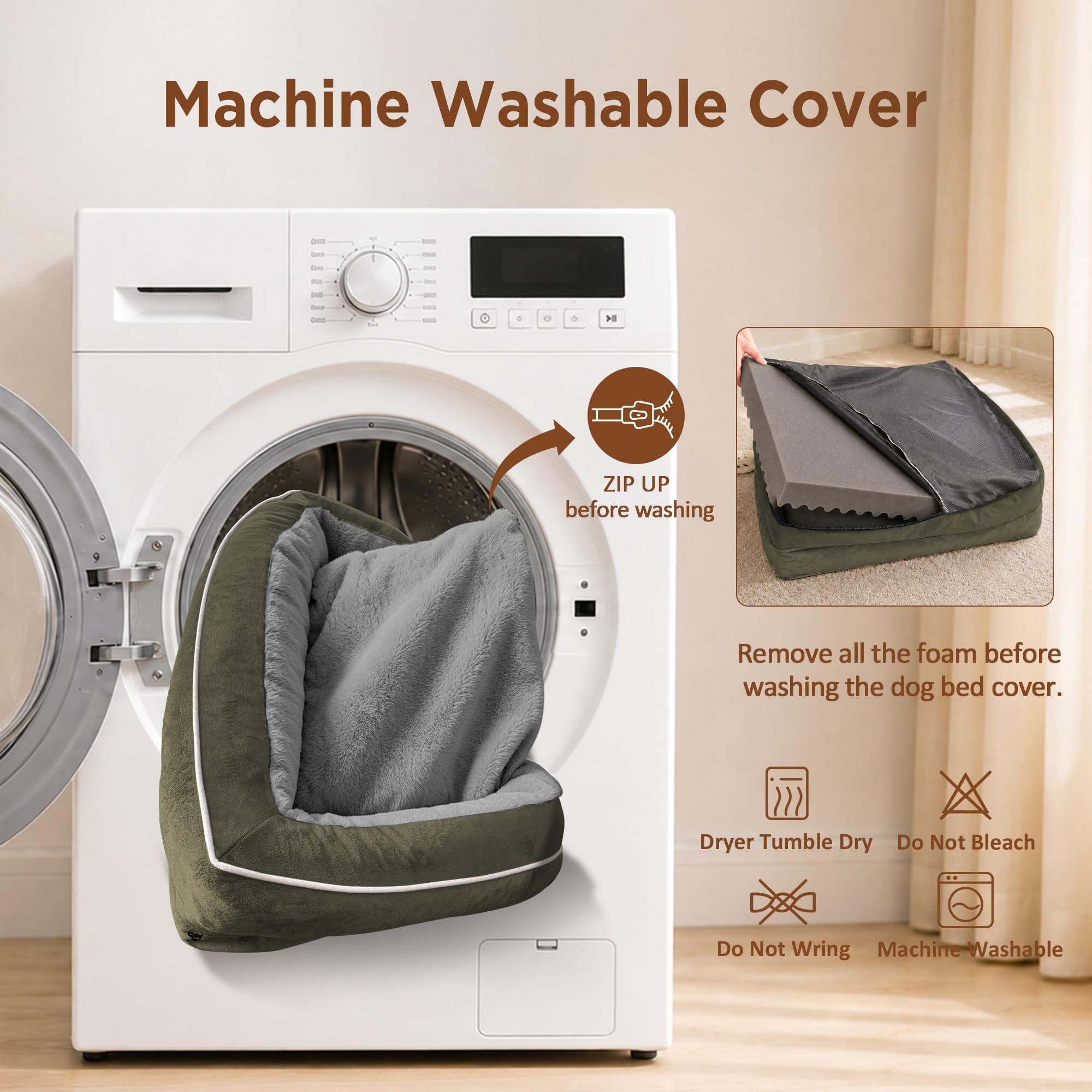 Comfort Expression Waterproof Orthopedic Dog Beds for Large Sized Dog