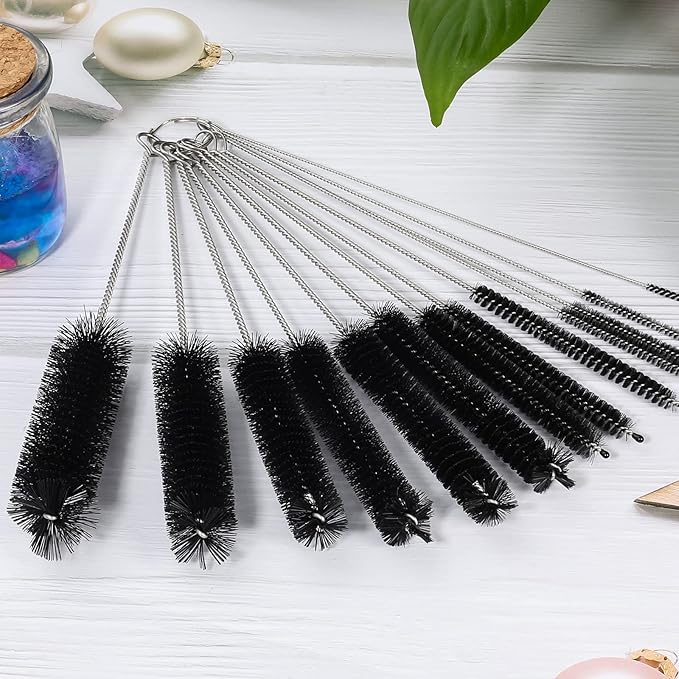 CiaraQ Bottle Cleaning Brushes, 8 Inch Nylon Tube Brush Set