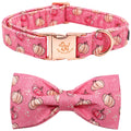 Elegant Little Tail Dog Collar with Bow, Adjustable Halloween Pumpkin Bowtie Pet Gift Collar for Small to Large Dogs