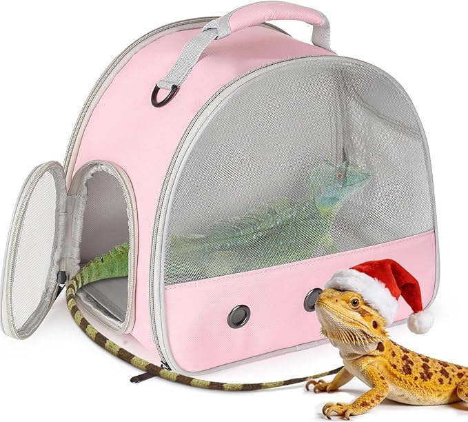 Rabbit Travel Carrier, Small Animal Travel Bag for Bunny Sugar Glider Hedgehog Rat Parrot Bird Guinea Pig, Portable Guinea Pig Travel Cage for 2