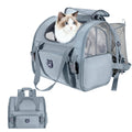 Lollimeow Expandable Cat Carrier Backpack for Large Cats - Airline Approved Pet Carrier Backpack for Small Dogs, Hiking & Travel, Waterproof with Breathable Mesh, 14lbs Capacity (Plum, Standard)