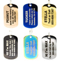Engraved Dog Tags Personalized - Stainless Steel Engraved Dog Cat ID Tags Front & Back up to 8 Lines of Text Color Plating Gold, Rose Gold, Blue, Black, Nebula by PetANTastic