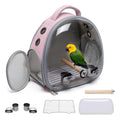 Ioview Portable Travel pet Backpack Carrier Hamster Bag Guinea Pig Bird Small Dog cat Turtle Carrier Rabbit Cage Squirrel Bearded Dragon Breathable Hangbag (Hua+Accessories)