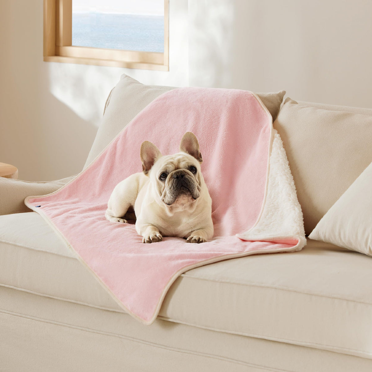 Bedsure Waterproof Blanket for Bed Soft Sherpa Fleece Throw,King 108"x86"