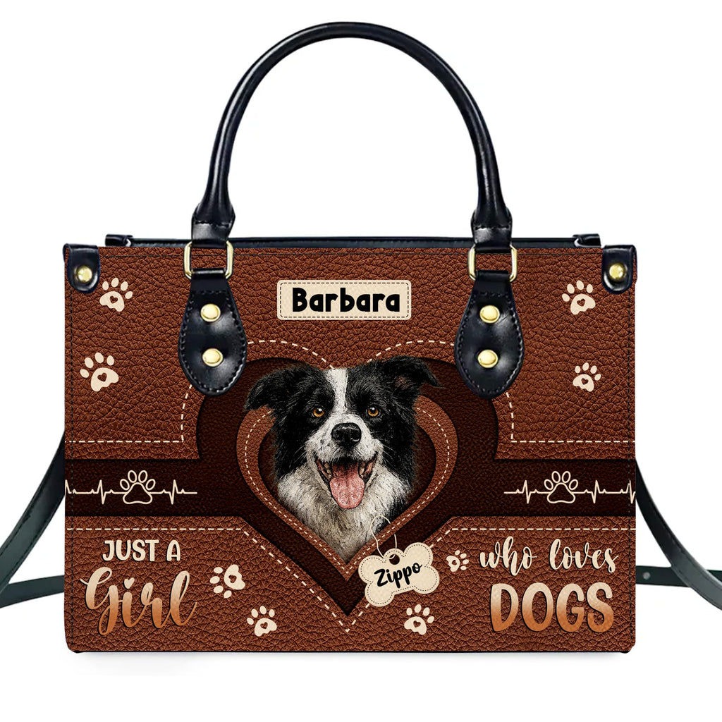 ENCYCOM Personalized Pet Mom Leather Handbag – Custom Name Dog Cat Photo Purse, Pet Lover Gifts for Women, Christmas (Style 5)
