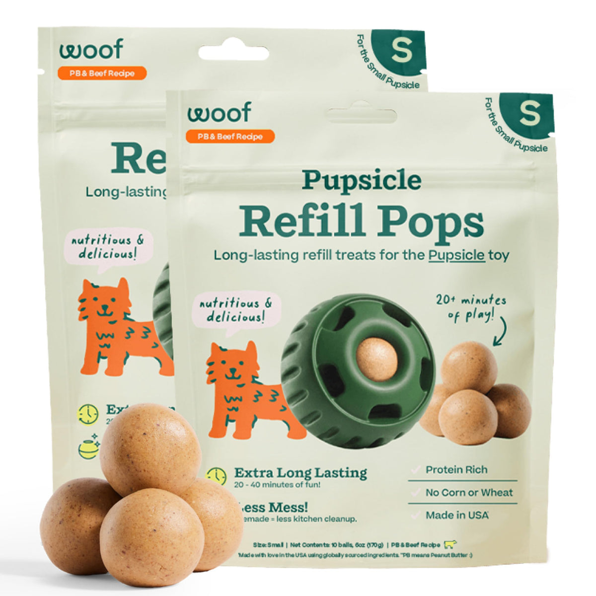 WOOF Pupsicle Birthday Refill Pops Dog Treats, XL