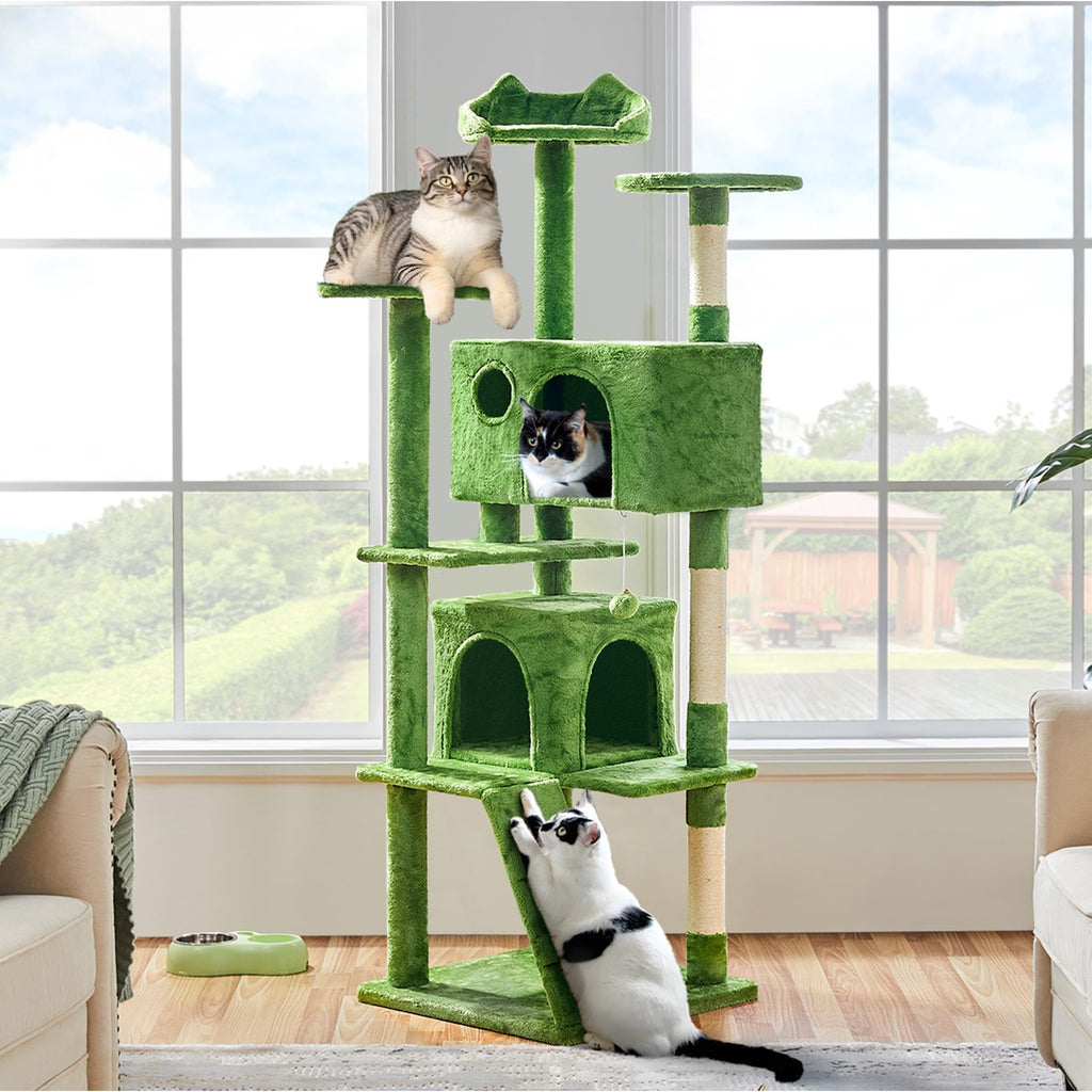 Yaheetech 70in Multi-Level Sturdy Cat Tree, Condo, Sisal Scratching Posts