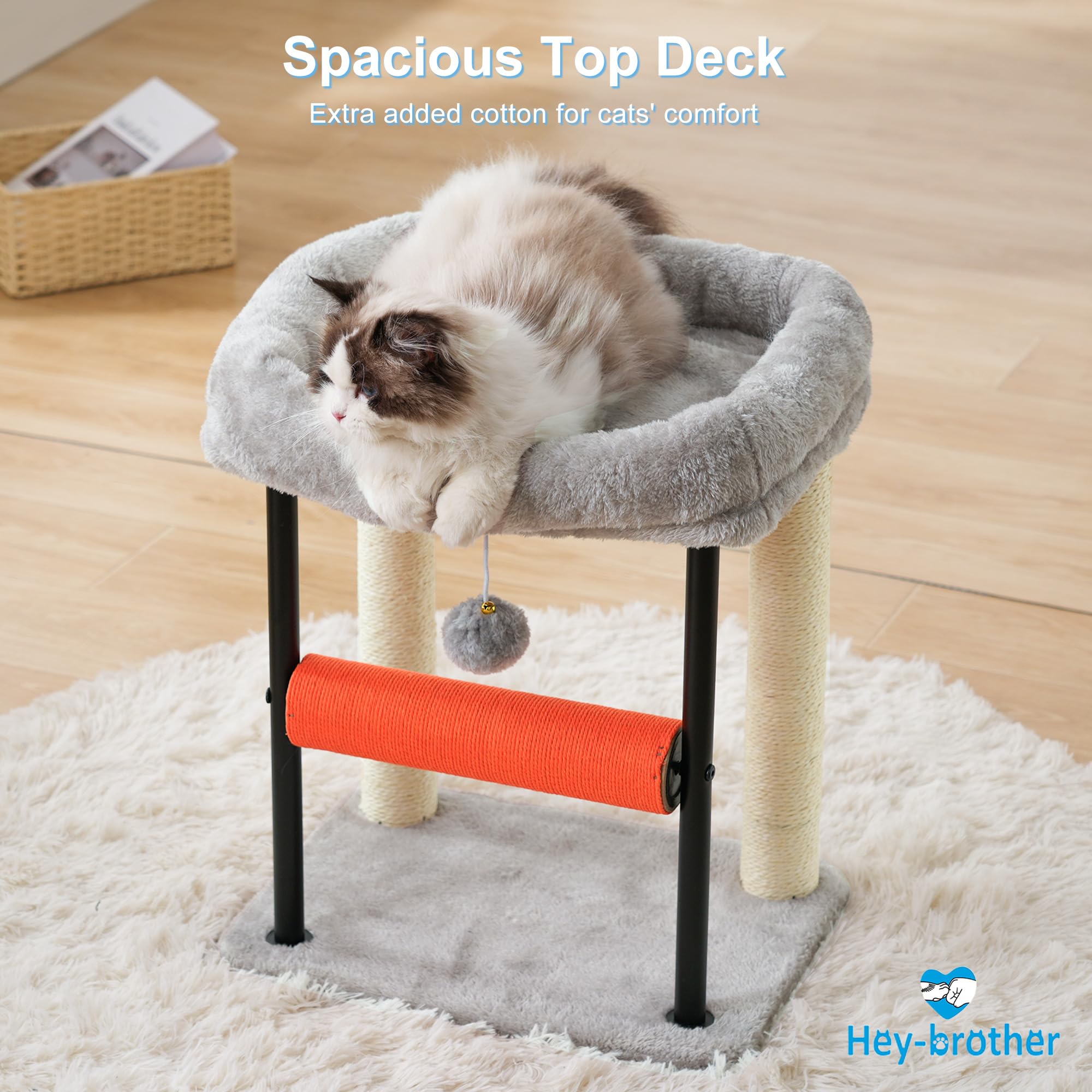 Hey-brother Cat Tree, Sturdy Tower with Sisal-Wrapped Columns, MPJ010SW