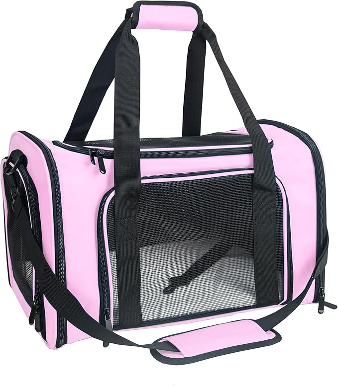 NextFri Soft-Sided Pet Carrier for Cats Small Dogs of 15 Lbs Medium Purple