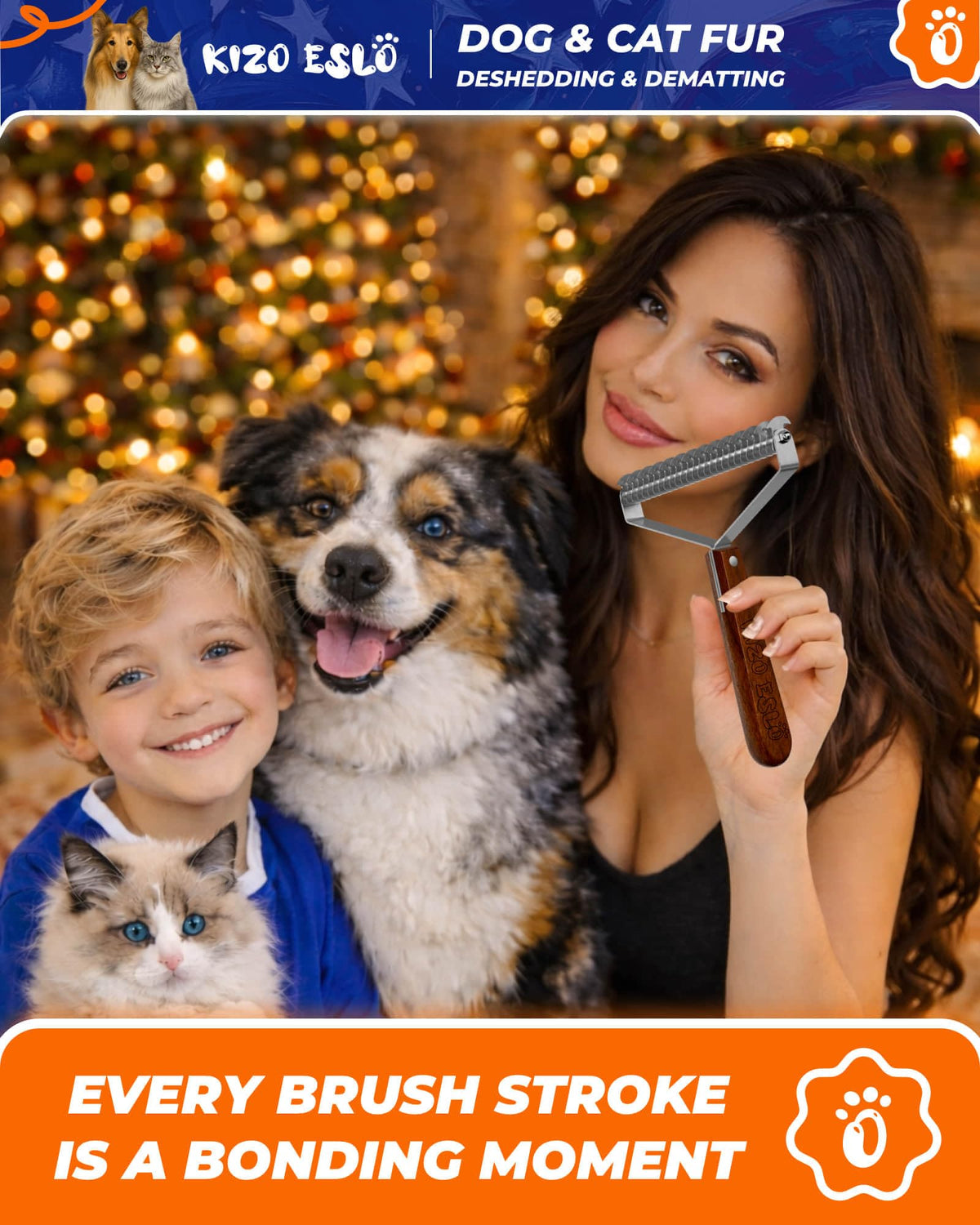 XL+ Undercoat Rake for Dogs & Cats, Dog Brush for Shedding, Dematting Comb
