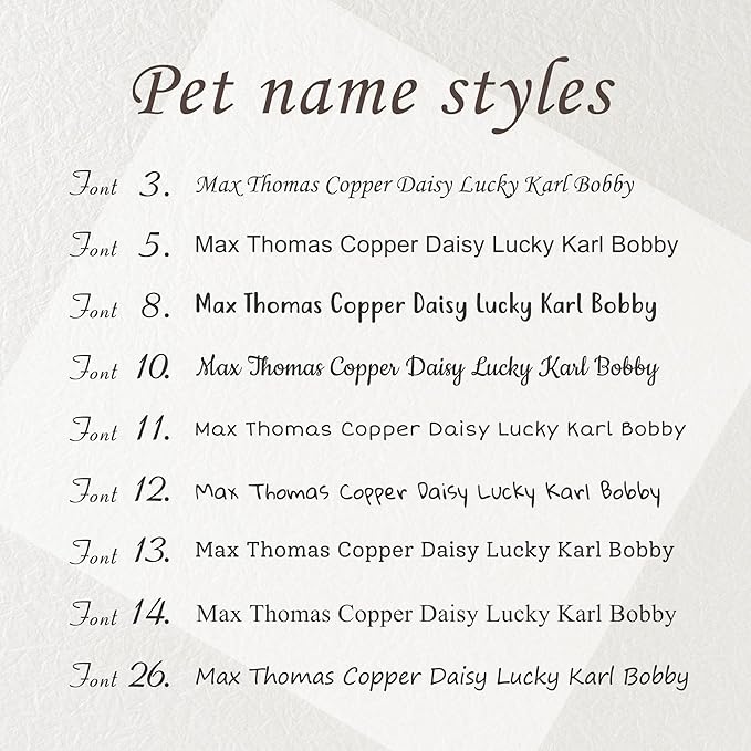Anavia Slide On Silent Pet ID Tags, S/M/L/XL Personalized Black Stainless Steel Colored Silicone Cat Dog Name Tag, Customized Engraved Nameplate, Quiet Chew-Proof Pet Collar Tag (White, Medium)