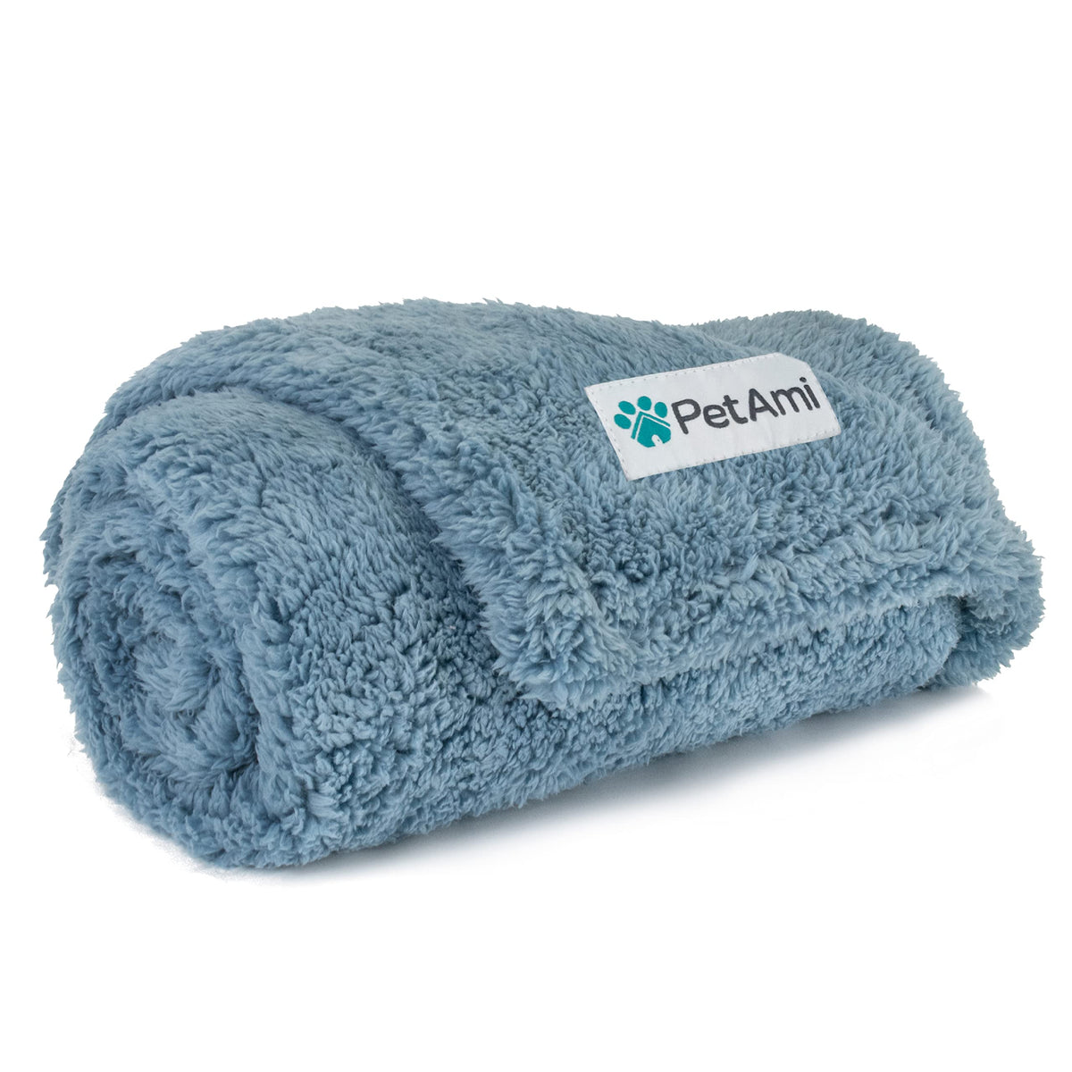 PetAmi Fluffy Sherpa Waterproof Dog Blanket for Medium Pet Cat 29x40, Blue