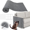 Cat Scratch Furniture Protector - 138" x 15.8" Trimmable Self-Adhesive Cats Claws Scratch Pads, DIY Cat Climbing Couch Protector for Scratch Post Cat Tree Replacement Indoor (Light Gray)
