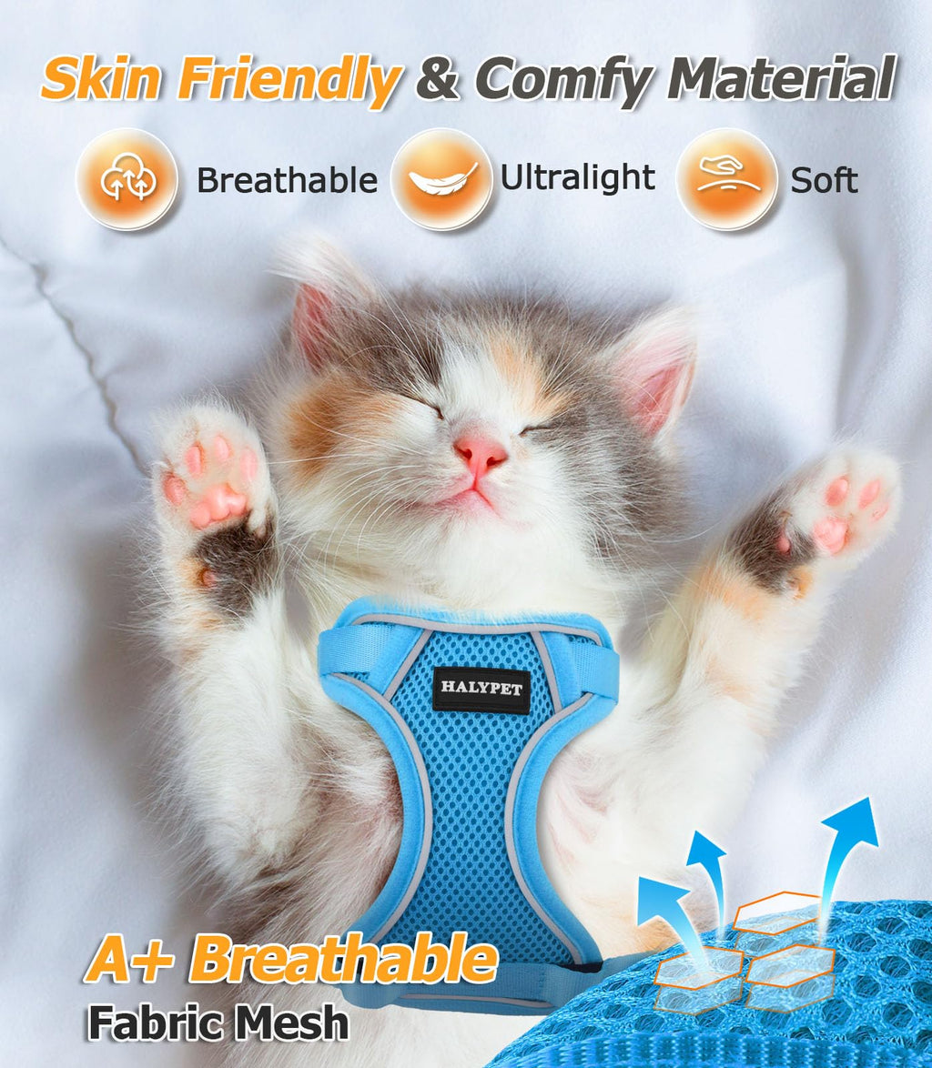 Cat Harness and Leash Set,Escape Proof Kitten Harness,Night Blue