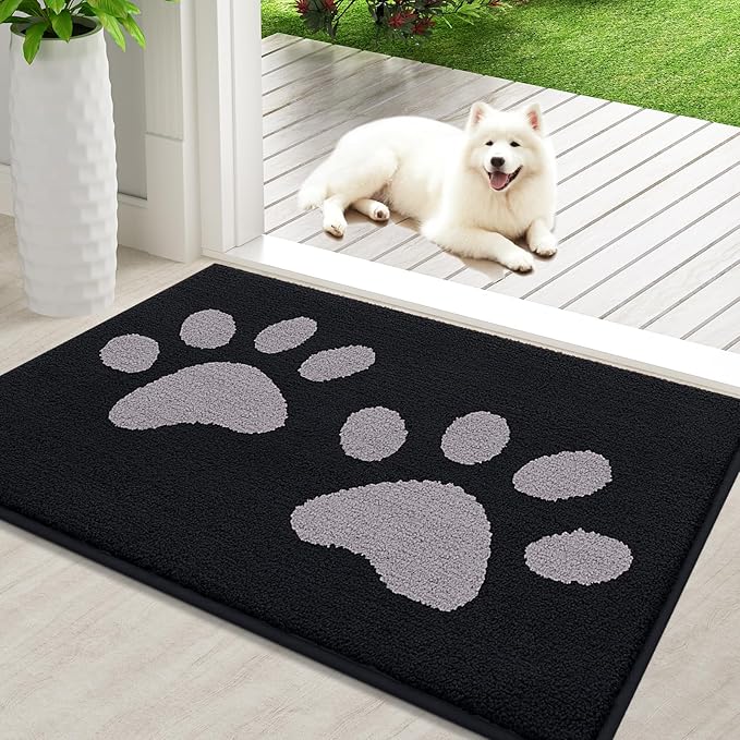 Buganda Dog Door Mat for Muddy Paws 47x24, Absorbent Doormat for Inside — 36.0"l X 24.0"w X 0.6"th
