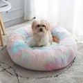 Western Home Calming Donut Small Medium Pet Dog Bed Washable,27" Rainbow
