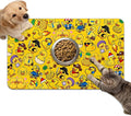 Dog Food Mat for Bowls, Absorbent Quick Dry Dog Cat Mats for Food and Water, Non-Slip Backing Pet Mat Pet Supplies - Duck Pattern