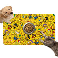 Dog Food Mat for Bowls, Absorbent Quick Dry Dog Cat Mats for Food and Water, Non-Slip Backing Pet Mat Pet Supplies - Duck Pattern