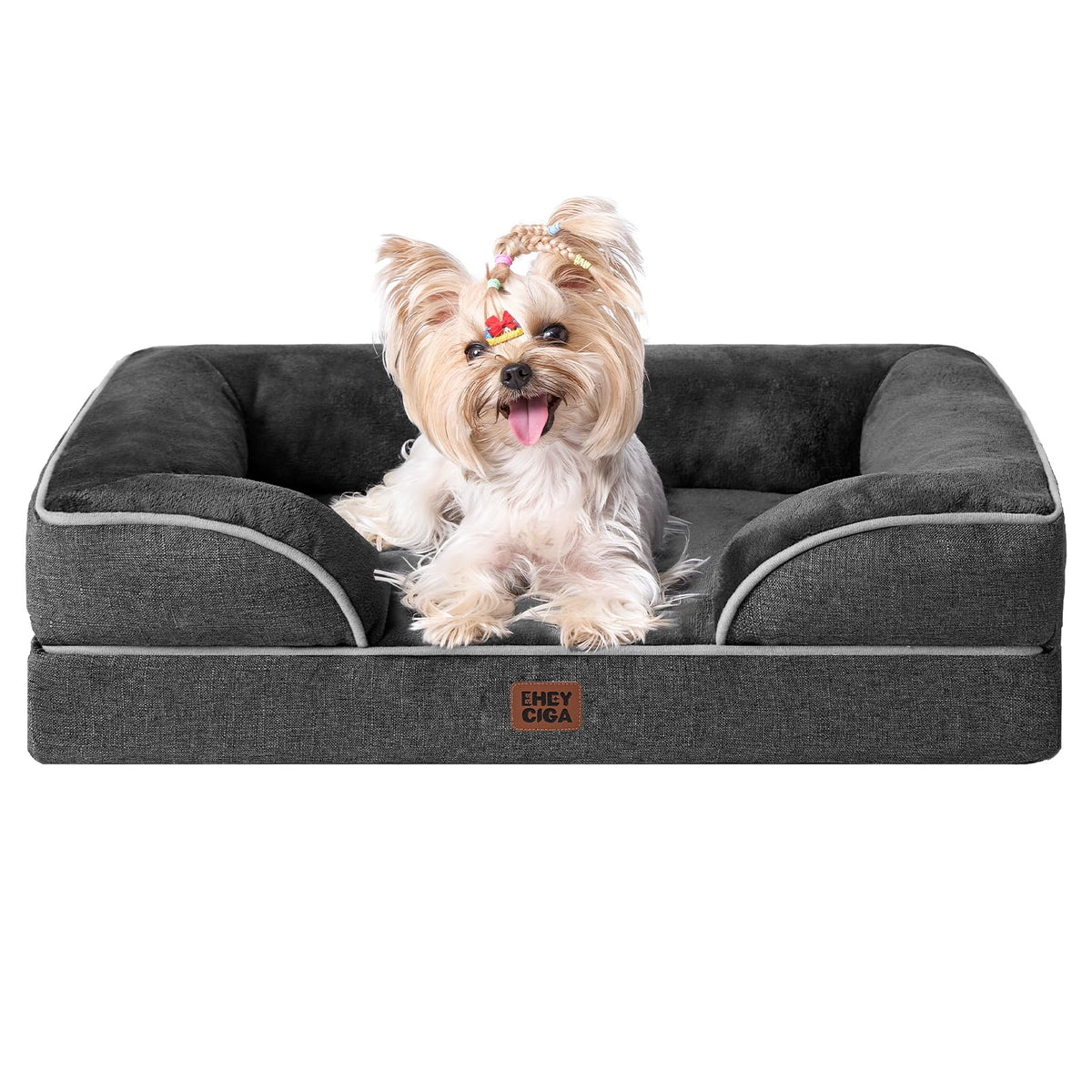 EHEYCIGA Orthopedic Small Dog Bed, Waterproof Memory Foam Washable Pet Beds