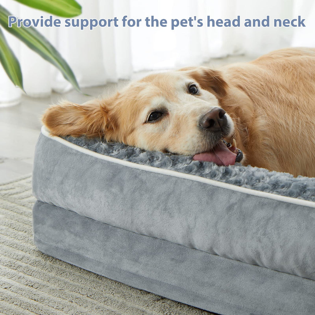 BFPETHOME Orthopedic Washable Dog Bed, Sleeping Couch for Large Senior Dogs