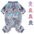 Fleece Dog Pajamas for Small Dogs Boy Warm Winter Dog Clothes Pjs Cute Extra Small Dogs Sweaters 4 Legs Puppy Jumpsuit Soft Puppy Onesies Pet Apparel Outfits for Chihuahua Yorkie Cat, Grey, XS