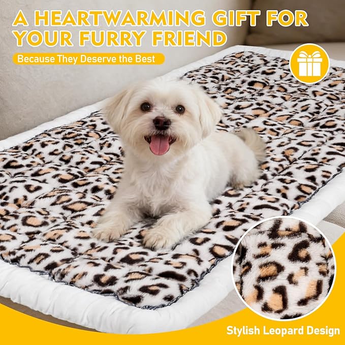 Backseat Dog Bed Mat for Car, Non-Slip Scratch-Resistant Dog Car Seat Cover, Soft Thick Pet Travel Cushion, Washable Back Seat Protector Blanket for Cars SUVs Trucks, 53 x 24 Inches