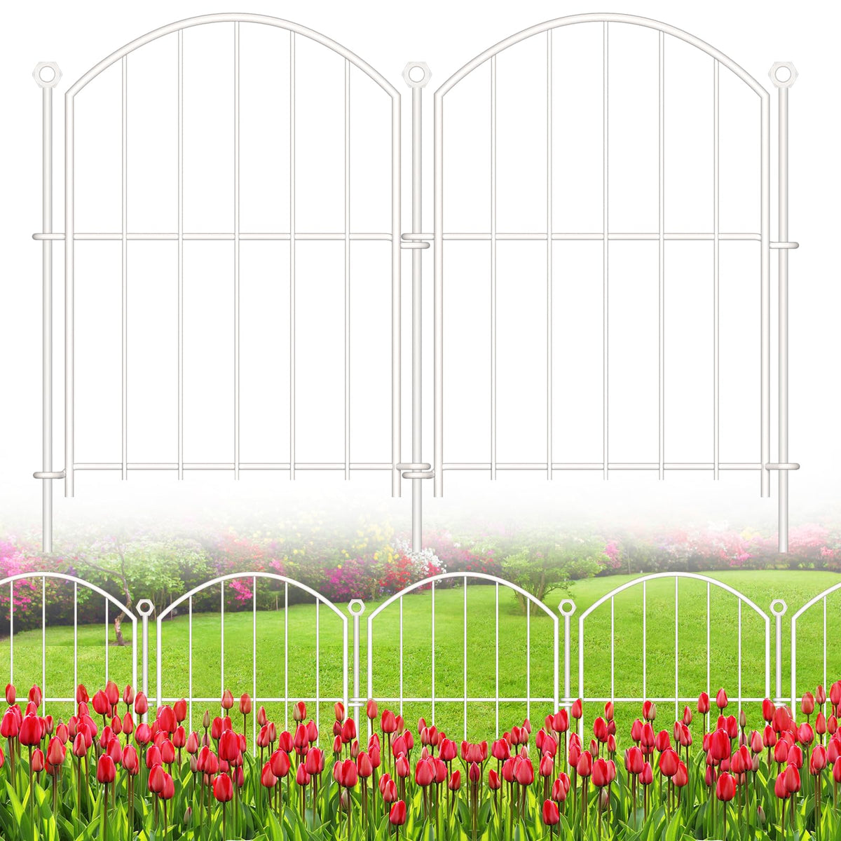 Decorative Garden Fence, 17in (H) x 10ft(L) No Dig Fence