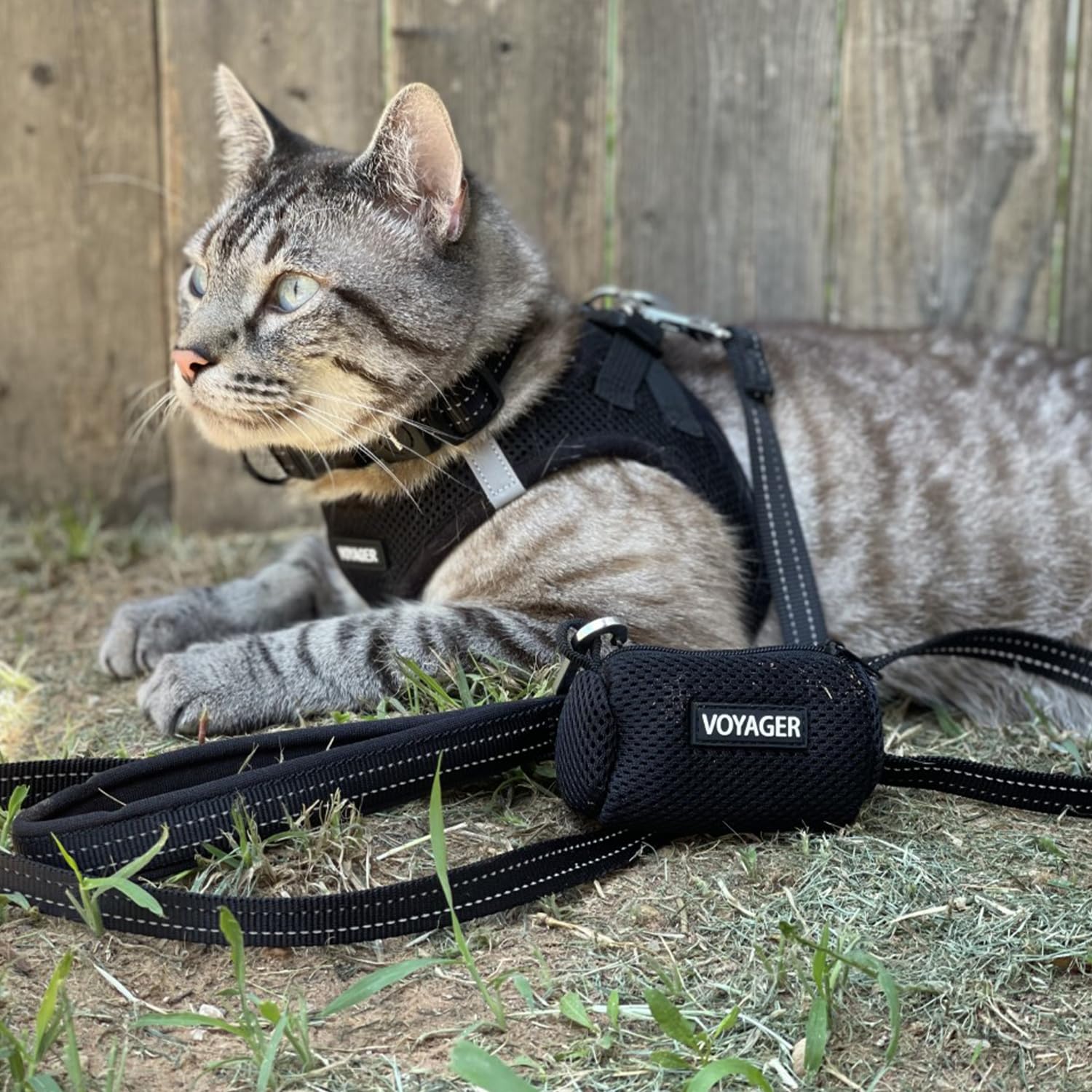 Voyager Step-in Air Dog Vest Harness - Black/Black Trim, X-Large