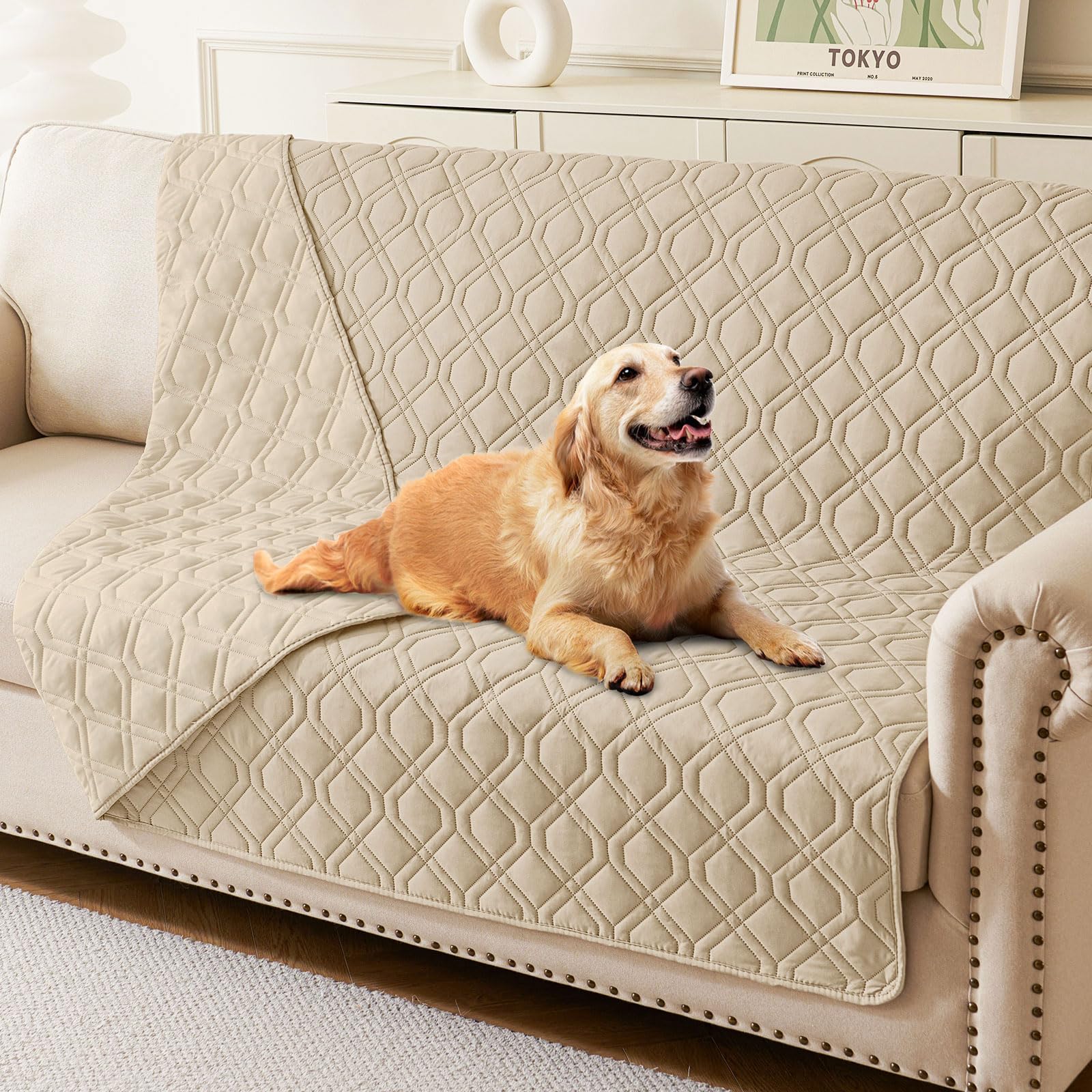hyha Waterproof Dog Bed Blanket - Soft Pet Blanket & Sofa Cover for Dogs