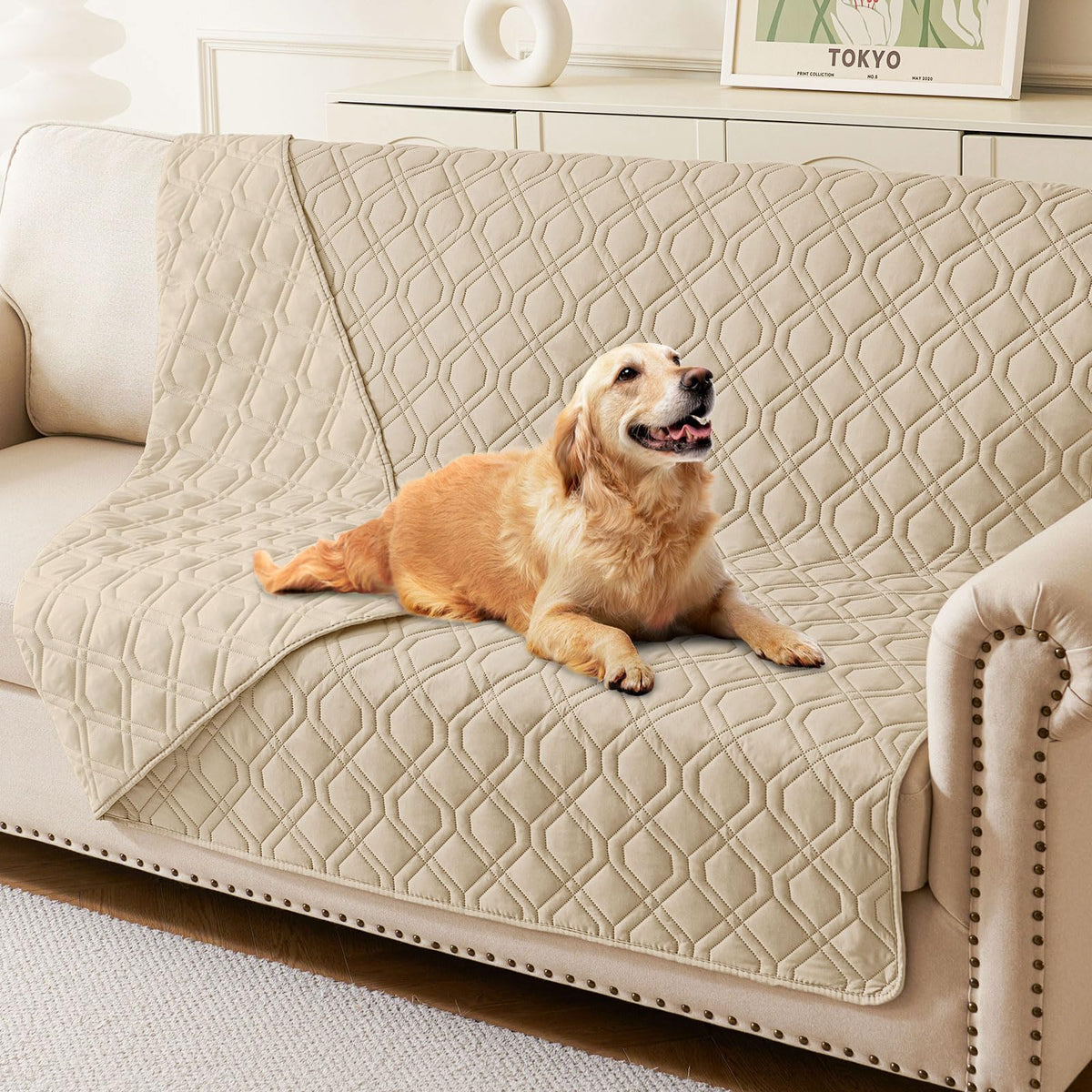 hyha Waterproof Dog Bed Blanket - Soft Pet Blanket & Sofa Cover for Dogs