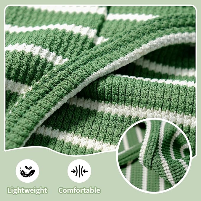 Dog Clothes, Stripe Dogs Shirts for Small & Medium Breeds, Pet Tank Top, Breathable Waffle Fabric Puppy Outfit, Shirt for Chihuahua, Yorkie, Dachshund, Corgi (4Pack, Medium)