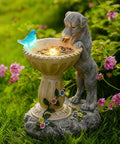 Nacome Solar Dog Garden Statues: Outdoor Decor Ornaments for Outside Decorations Lawn Porch Yard Art Patio Balcony - Birthday Gifts for Mom Grandma Women Lover