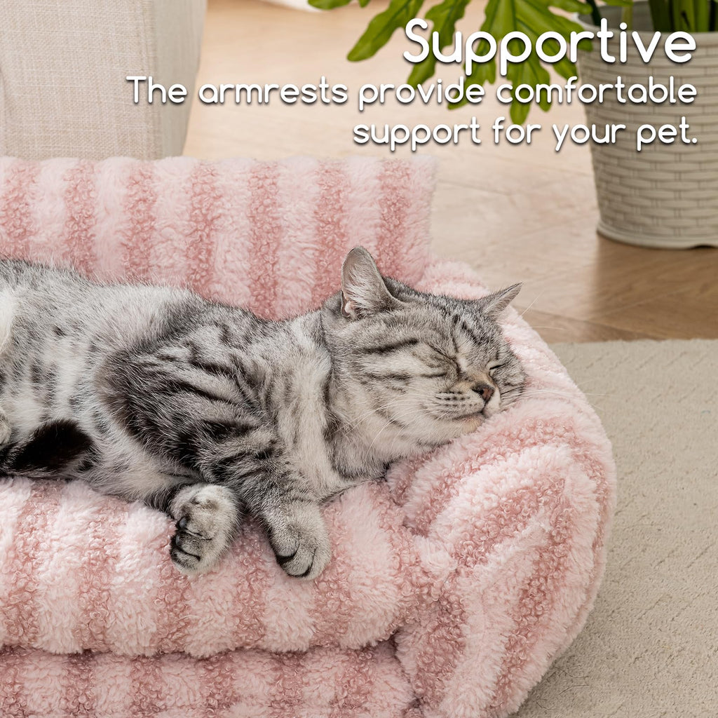Hollypet Cat Bed Small Dog Orthopedic Couch Beds for Pets up to 13 lbs