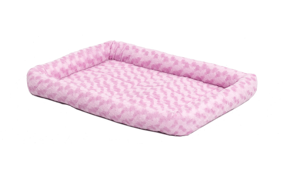 MidWest Homes for Pets QuietTime XXS Dog Bed - White Fleece Bolster, Ultra-Soft and Machine Washable, Fits 18-Inch Crates and Carriers, for Small Dogs and Cats