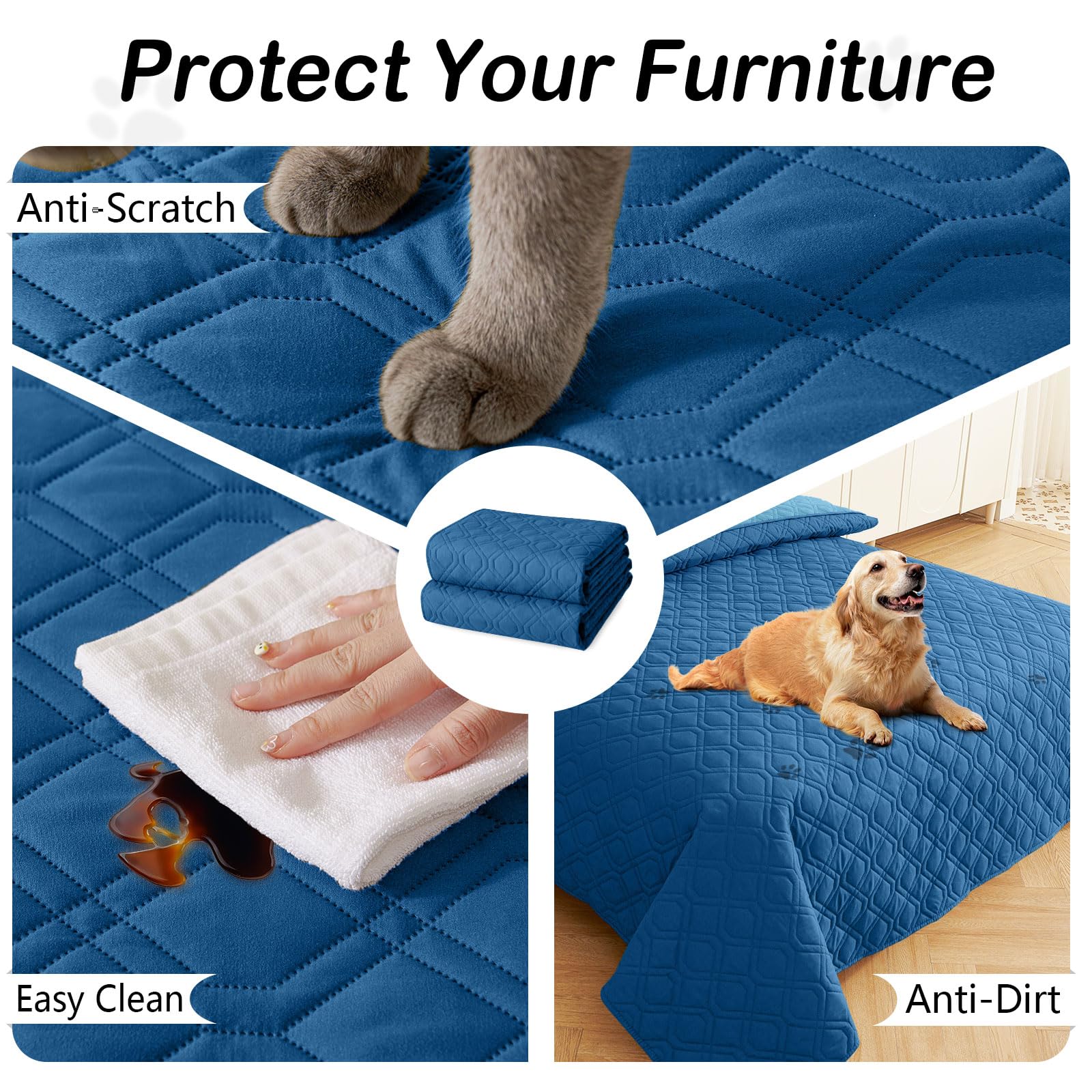 hyha Waterproof Dog Bed Blanket - Soft Pet Blanket & Sofa Cover for Dogs