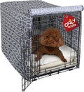 Explore Land Pattern Dog Crate Cover for 42 Inches Wire Cage, Heavy-Duty Polyester 1 2 3 Doors Standard Metal Pet Kennel Enclosure (Morocco)