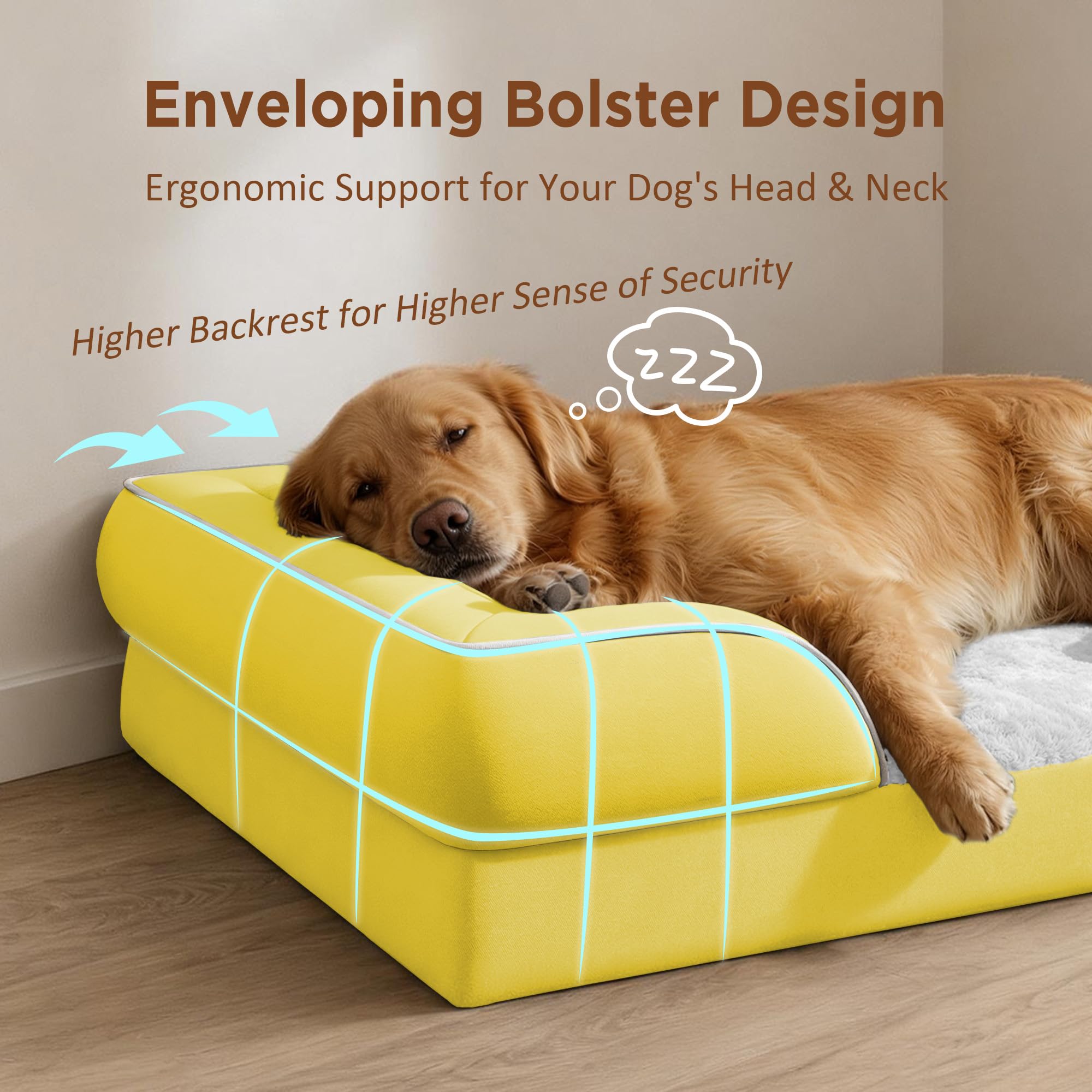 Comfort Expression Waterproof Orthopedic Dog Beds for Extra Large Dog