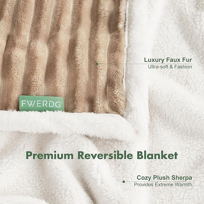Waterproof Dog Blanket for Couch - Washable Medium Pet Blanket for Furniture Protector, Cozy Fleece Calming Dog Crate Blankets for Indoors & Outdoors, Linen, 30"x40"