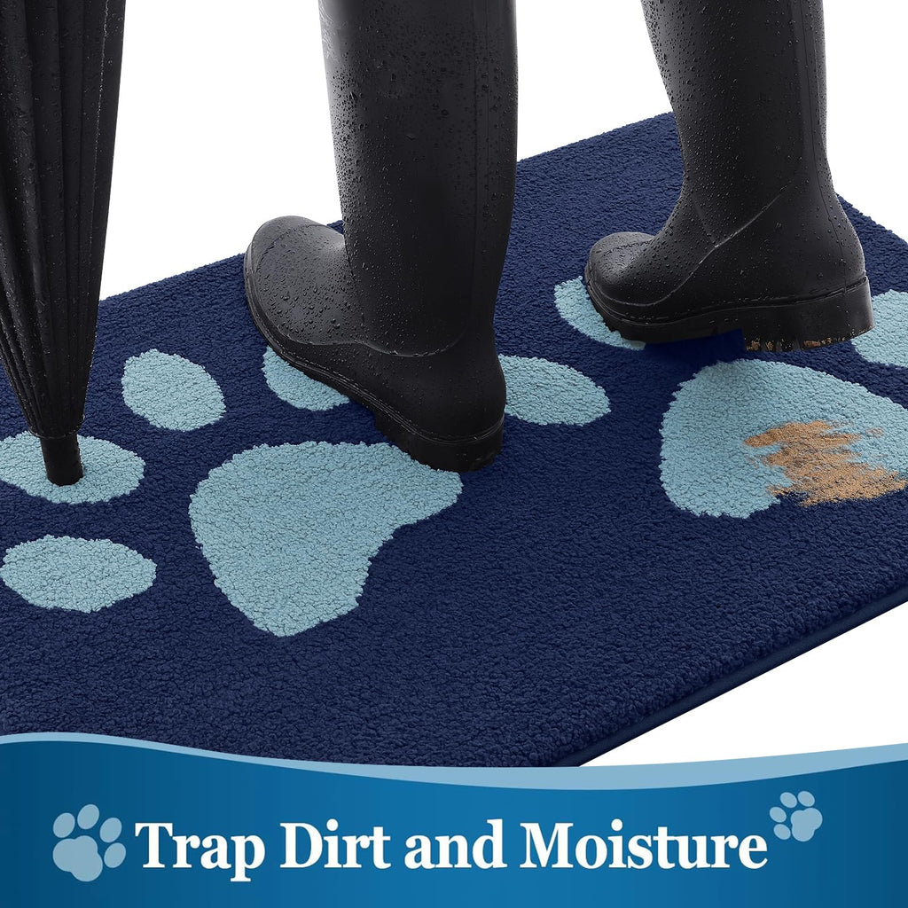 Buganda Dog Door Mat for Muddy Paws 47x24, Absorbent Doormat for Inside