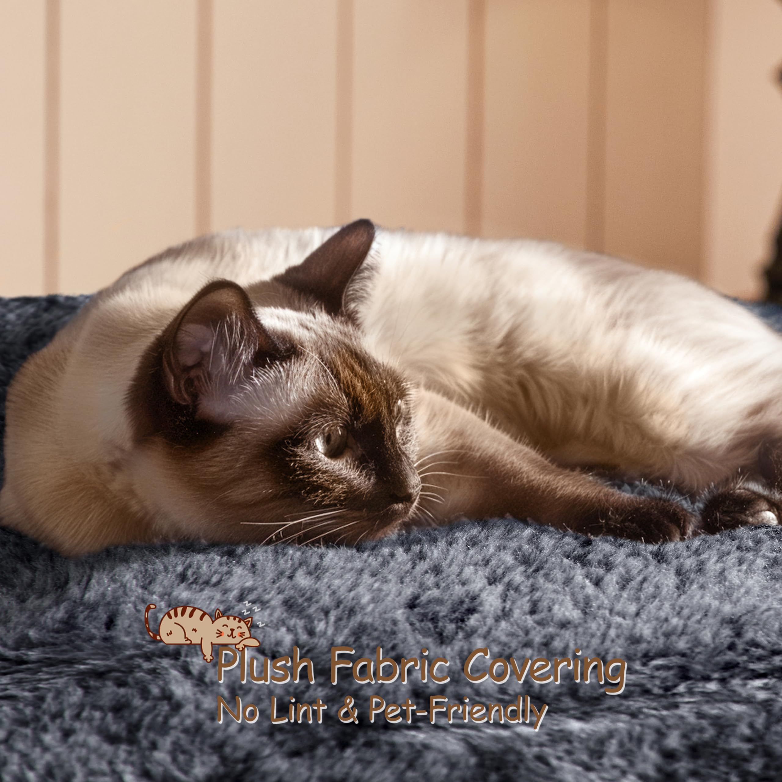 Yaheetech 33.5in Cat Tree Tower for Indoor Cats w/2 Cozy Plush Condos, Oversized Perch & Sisal Scratching Posts, Stable Cat Stand House for Large Cats & Pets