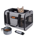 YUNIQUE Soft-Sided Cat & Dog Carrier for Pets Up to 15 Lbs, Airline Approved Collapsible Travel Puppy Carrier with Lightweight Fabric Design (Blue)