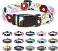 Mercano Adjustable Dog Collar - Special Design Patterns, Soft Nylon Comfortable Sturdy Pet Collar for Small Medium Large Dogs (M — Small