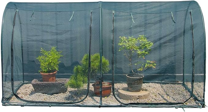 Poray Large Tunnel 10FTx6FT Plant Netting Cover, 6FT Tall Crop Cage Tomato Netting,Pest Guard Cover for Vegetables &Fruits,Durable Gardening Net for Plant and Animal