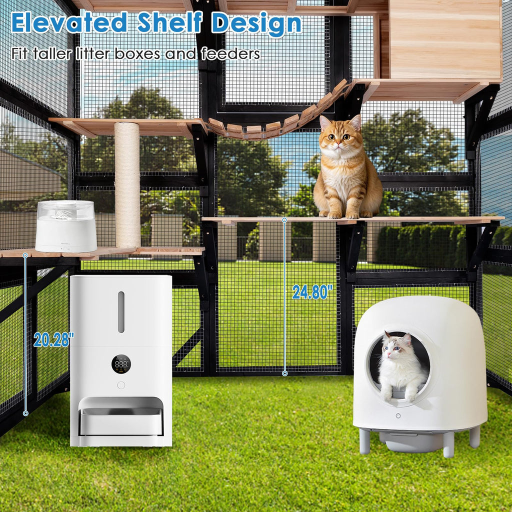 Catio Outdoor Cat Enclosure Window Access Walk-in Indoor Cat Cage Patio 71"