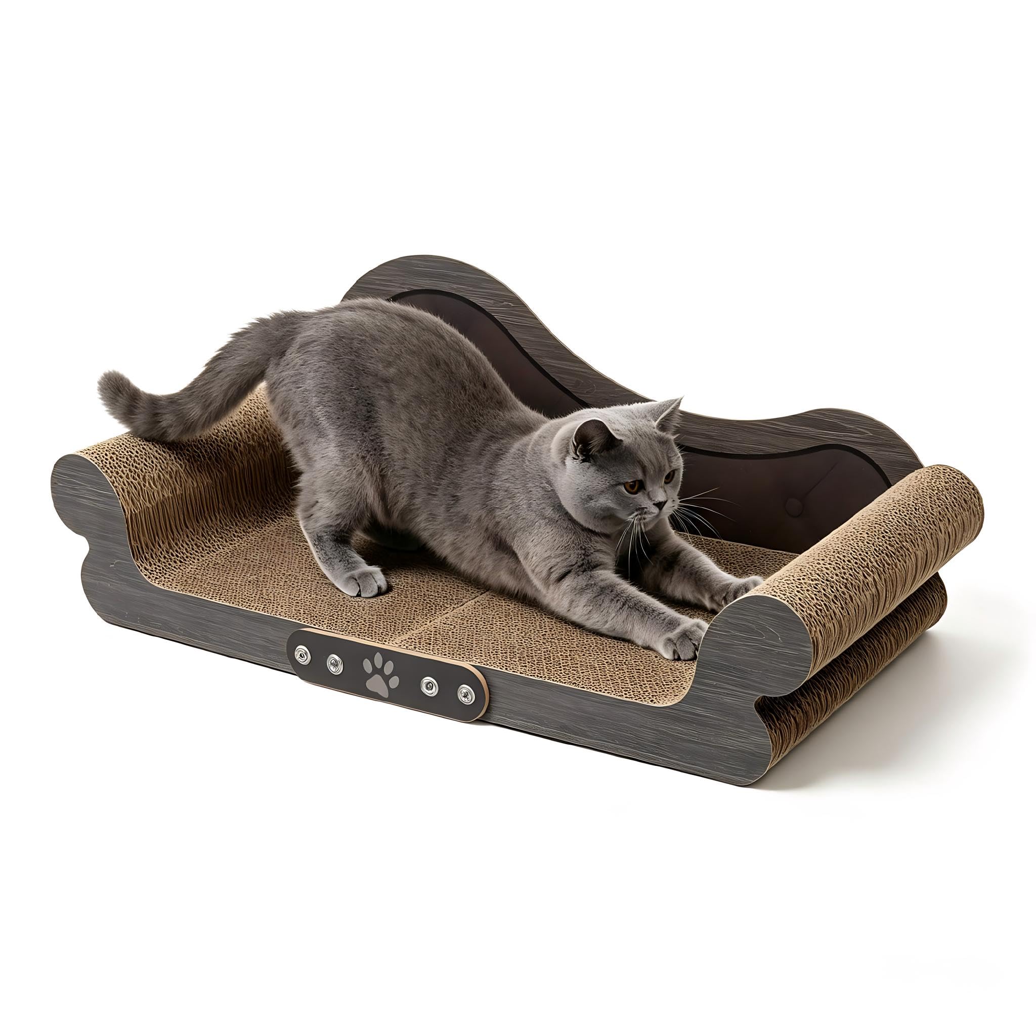 Extra Large Cat Scratcher Bed, Sofa Shaped Cardboard Couch