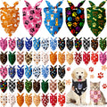 Kacctyen 50 Pcs Dog Bandanas Bulk Bandanas for Dogs Grooming with Dog Paws Pattern Adjustable Pet Triangle Scarf Bib Washable for Small Medium Large Puppy Cats Pets Costume Accessories