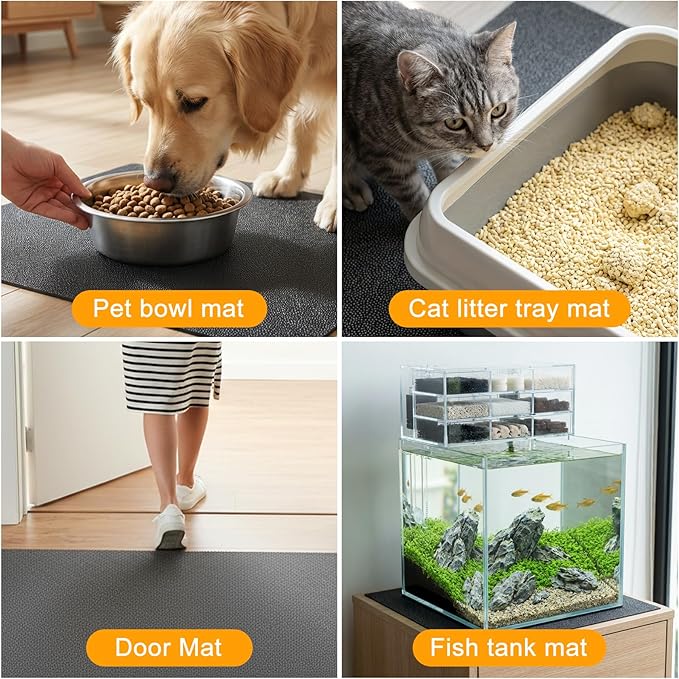 Wiojtry Under Pet Cage Mat for Bird Cages, Dog Kennels, Reptile Aquariums, Dog Kennels, Water-Resistant Pad for Hard Floors and Surfaces (X-Large)