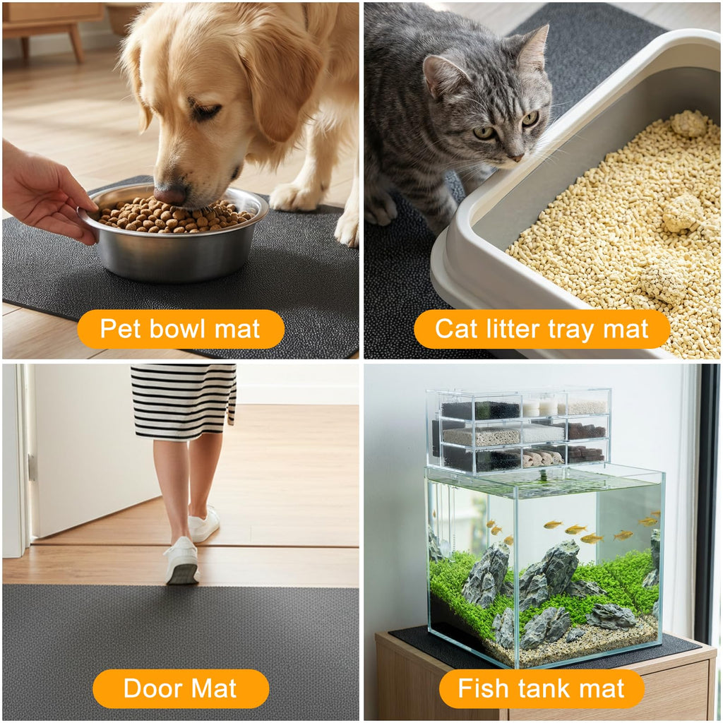 Wiojtry Under Pet Cage Mat for Bird Cages, Dog Kennels, Reptile Aquariums, Dog Kennels, Water-Resistant Pad for Hard Floors and Surfaces (X-Large)