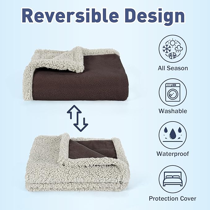 Kritter Planet Waterproof Reversible Pet Blanket for Small Dogs