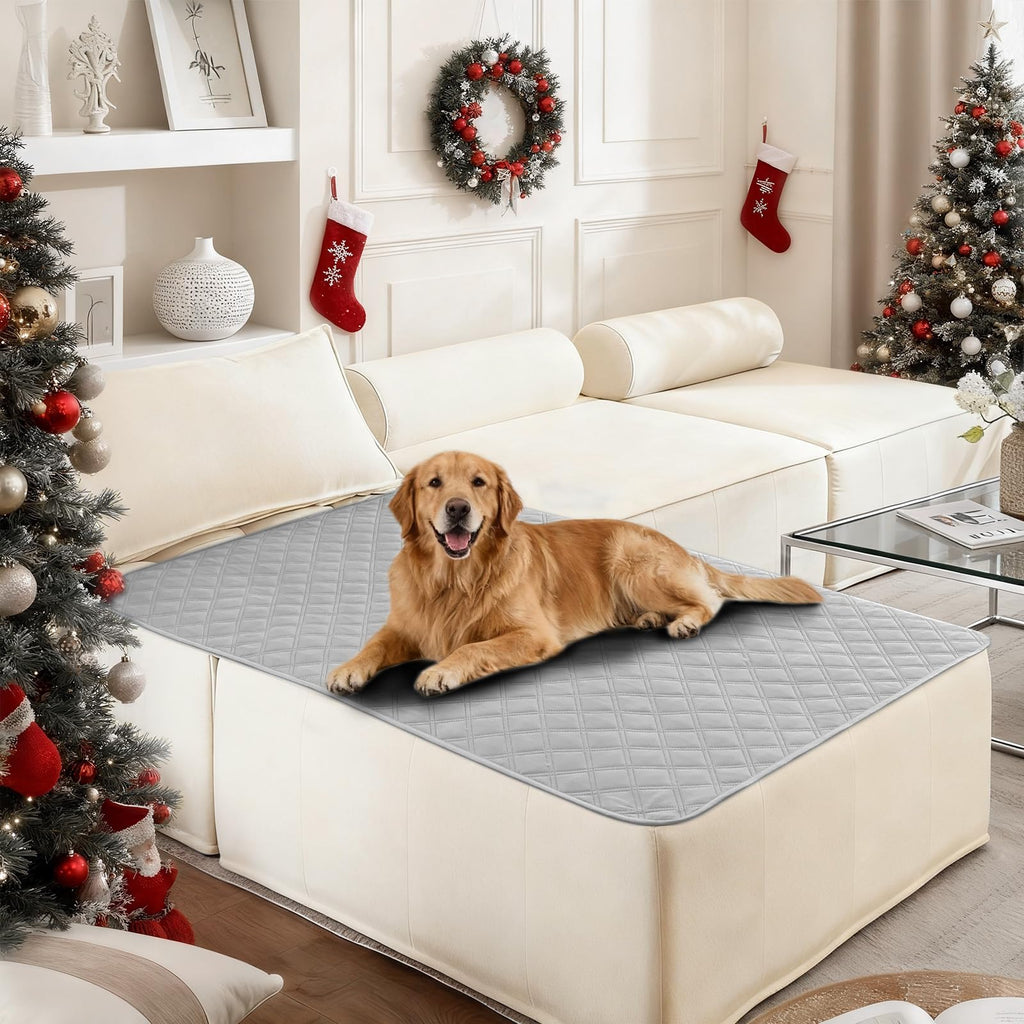 CYCMACO Waterproof Dog Bed Cover Pet Blanket, Soft Couch Cover for Dogs Washable, Non-Slip Dog Blanket Protect Furniture Couch Sofa Car for Puppy Large Dogs Cat (40x50 Inch, Light Grey)
